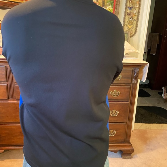 NEW BALANCE Mens M Black Blue Short Sleeve Workout Top & Jacket Set Great Look! - Picture 11 of 14